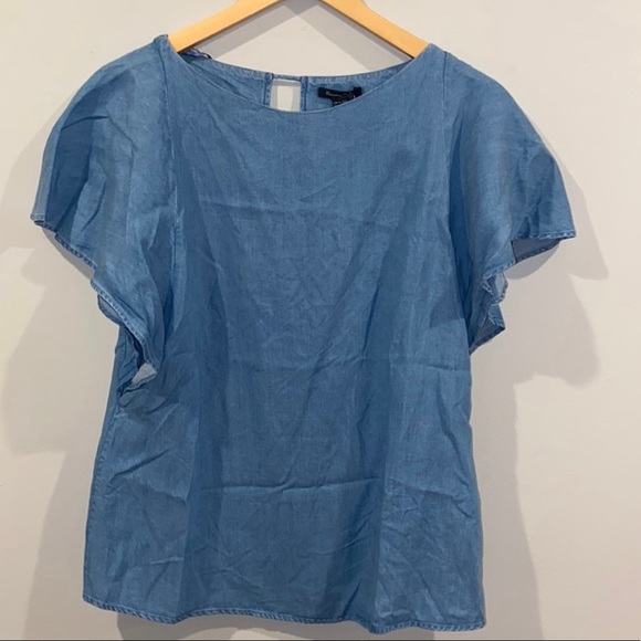 Massimo Dutti brand new light denim jean top - Picture 2 of 6